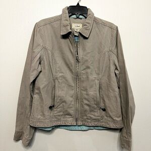 L.L. Bean VTG Women's Canvas Utility Field Full Zip Cotton Jacket Sz Medium
